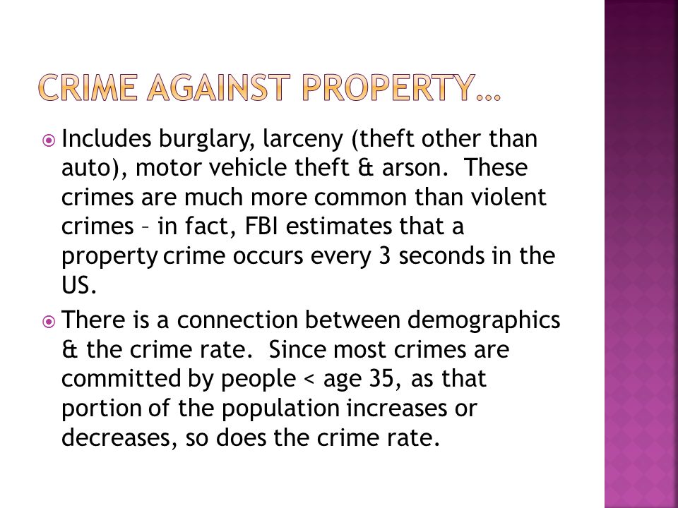 An essay on crimes against property